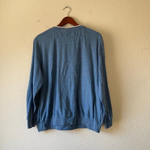 Vintage patchwork embroidered detail blue cozy sweater size x2 - Picture 3 of 6